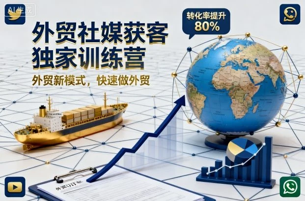 外贸社媒获客独家训练营,外贸新模式,快速做外贸(更新)-创客之家