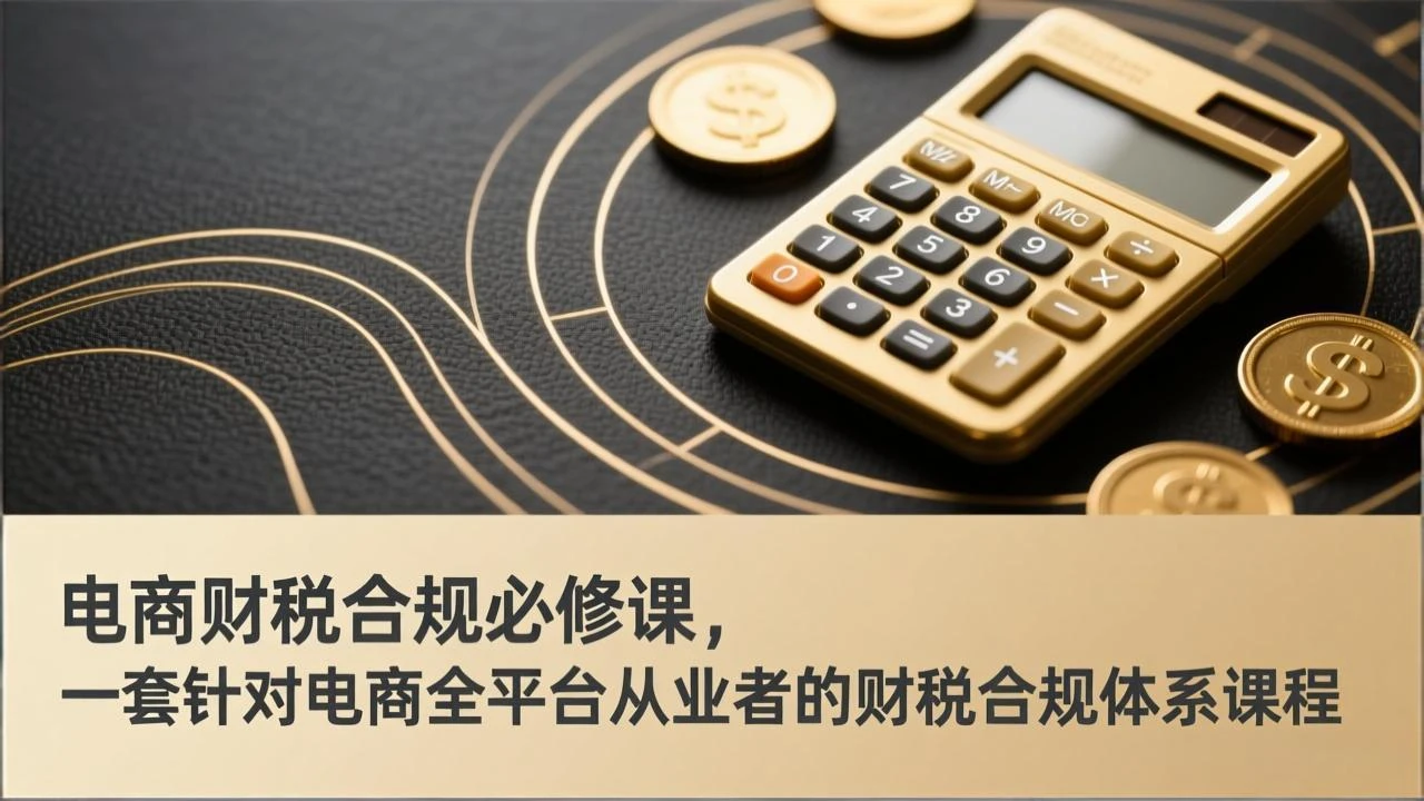 电商财税合规必修课，是一套针对电商全平台从业者的财税合规体系课程-创客之家