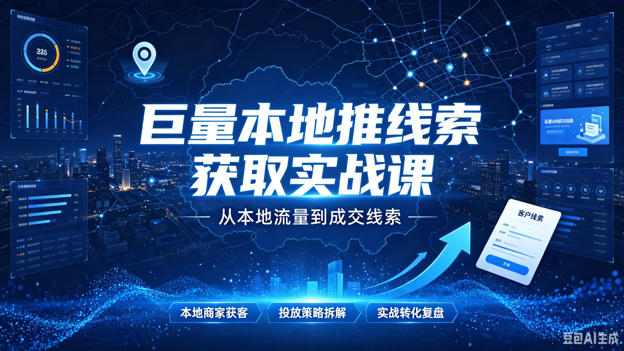 【精】巨量本地推线索获取实战课，从曝光到线索的增长闭环，本地商家获客实战指南-创客之家