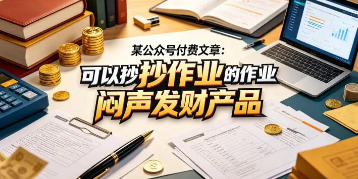 某公众号付费文章:可以抄作业的闷声发财产品-创客之家