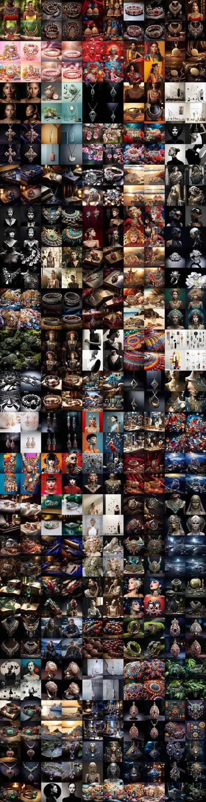 460+专业Midjourney珠宝摄影AI提示词+成效果图,戒指/项链/耳环/手链/宝石/及奢侈配饰等全品类-创客之家