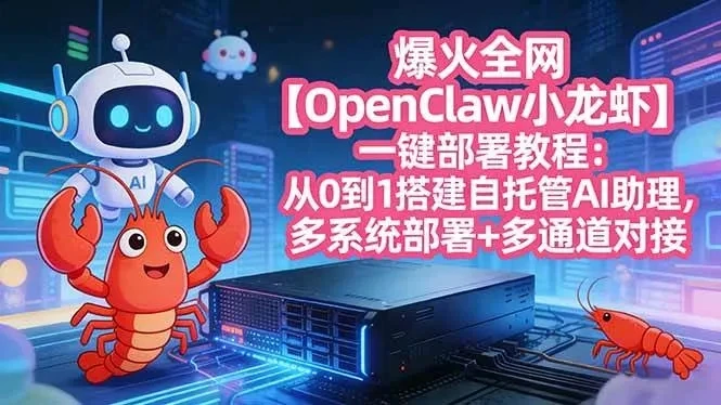 爆火全网【OpenClaw 小龙虾】一键部署教程：从0到1搭建自托管AI助理，多系统部署+多通道对接-创客之家