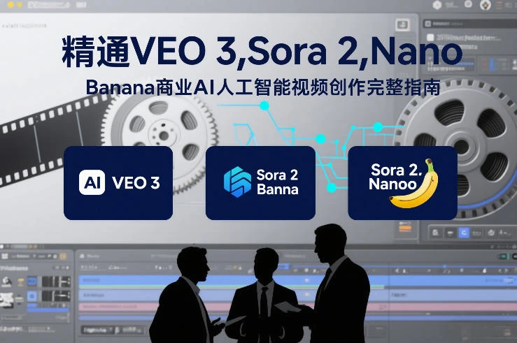 【精】精通VEO 3，Sora 2，Nano Banana商业AI人工智能视频创作完整指南-创客之家