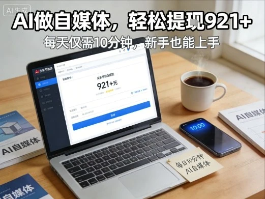 每天花费10分钟，头条号收益921+，用AI做自媒并不难【附视频教程】-创客之家