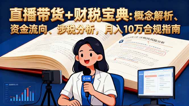 (16444期)直播带货+财税宝典:概念解析、资金流向、涉税分析,月入10万合规指南-创客之家
