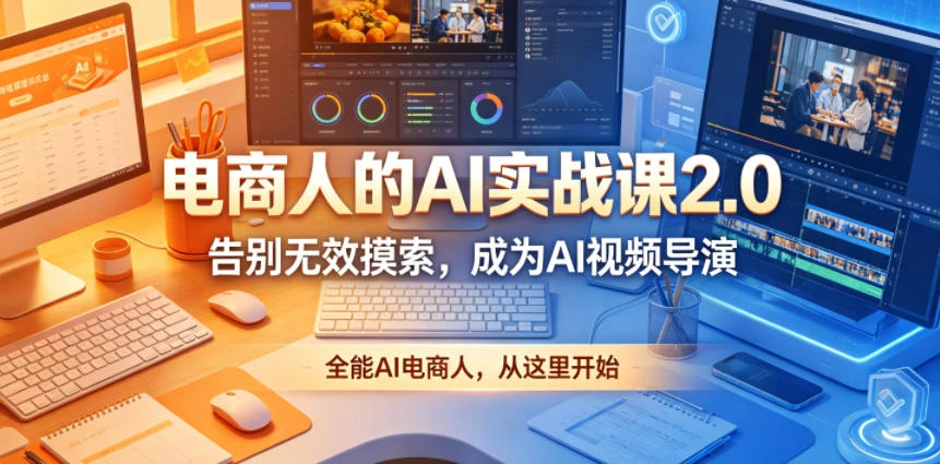 【精】电商人的AI实战课2.0,告别无效摸索,成为AI视频导演,全能AI电商人,从这里开始-创客之家