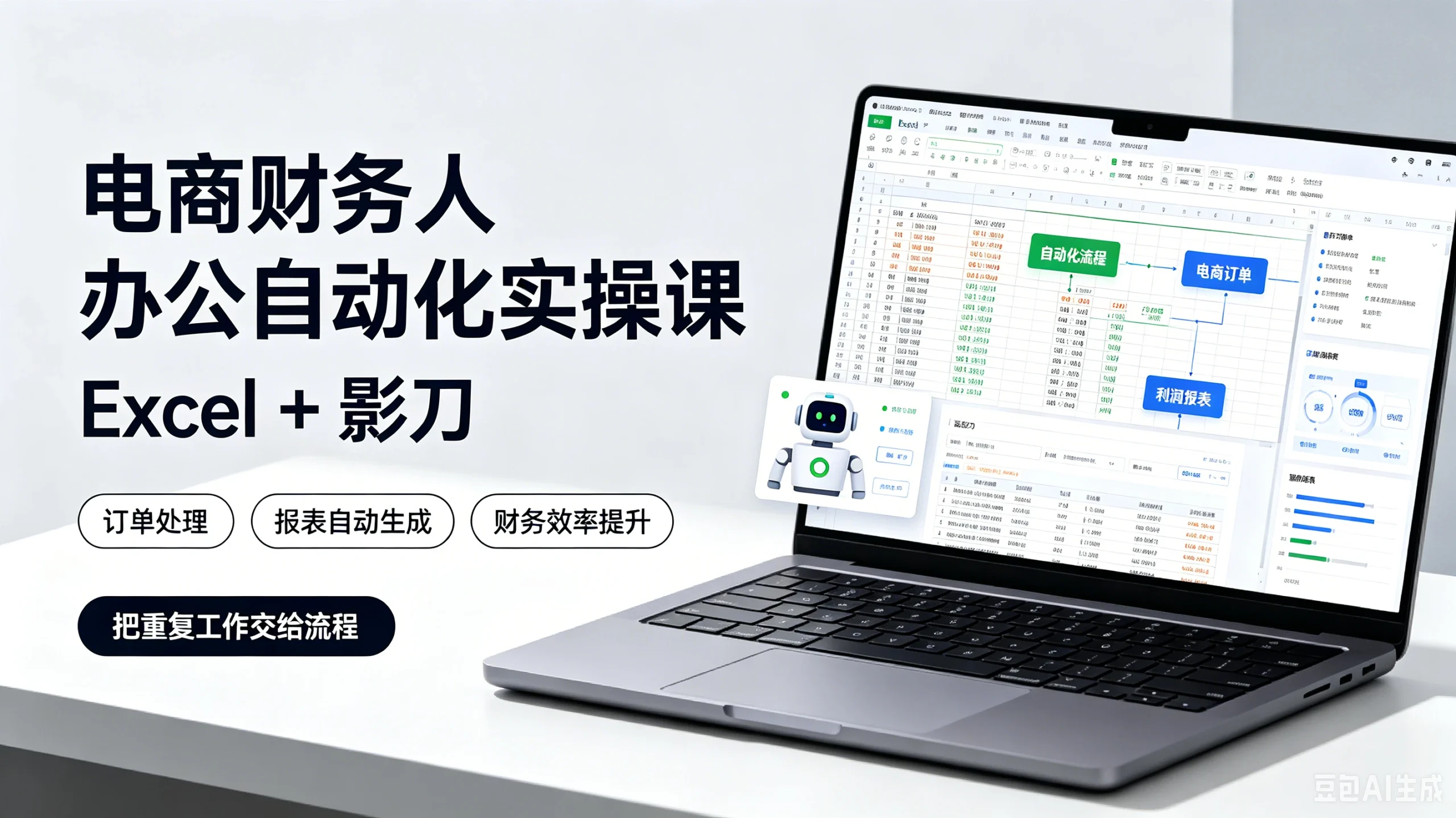 【精】电商财务人办公自动化实操课 excel+影刀-电商财务-创客之家