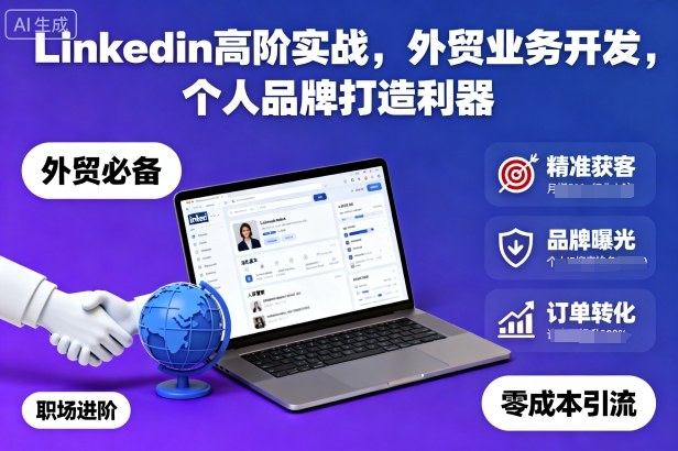 Linkedin高阶实战,外贸业务开发,个人品牌打造利器-创客之家