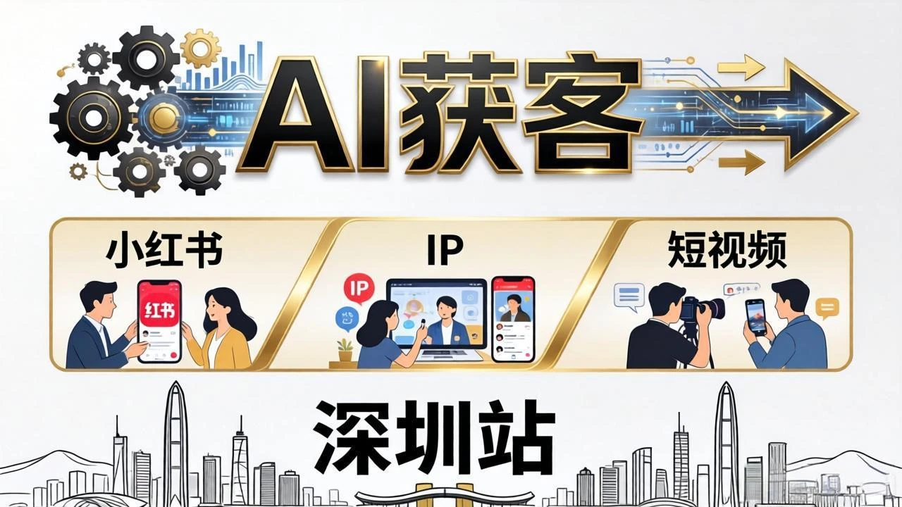 【精】2026AI获客大课深圳站:4月17日-19日3天2夜拆透小红书+IP+短视频,老板操盘手必来-创客之家