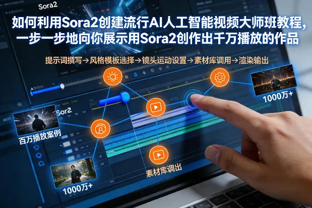 如何利用Sora2创建流行AI人工智能视频大师班，一步一步地向你展示用Sora2创作出千万播放的作品-创客之家