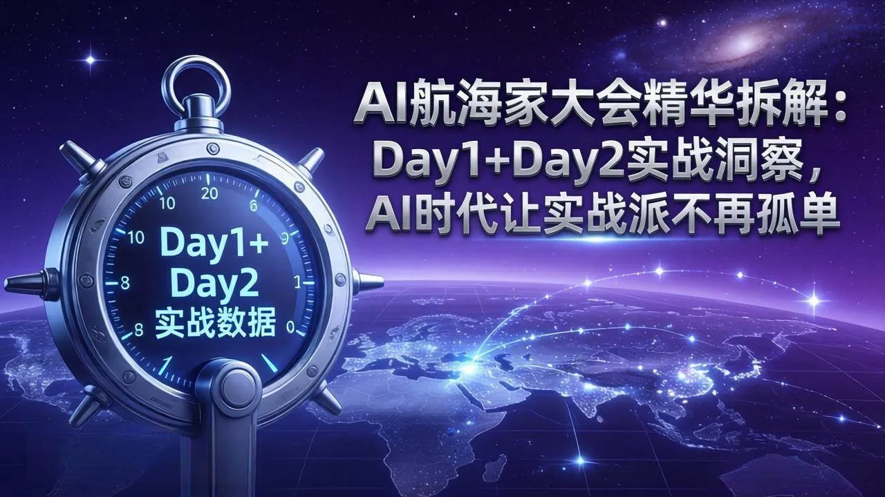 AI航海家大会精华拆解：Day1+Day2实战洞察，AI时代让实战派不再孤单-创客之家