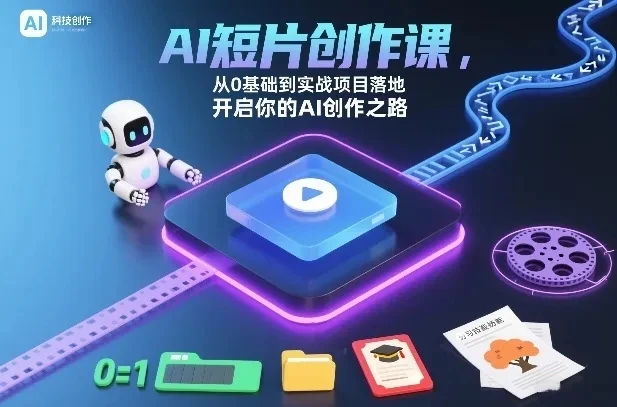 【精】AI短片创作课,从0基础到实战项目落地,开启你的AI创作之路-创客之家
