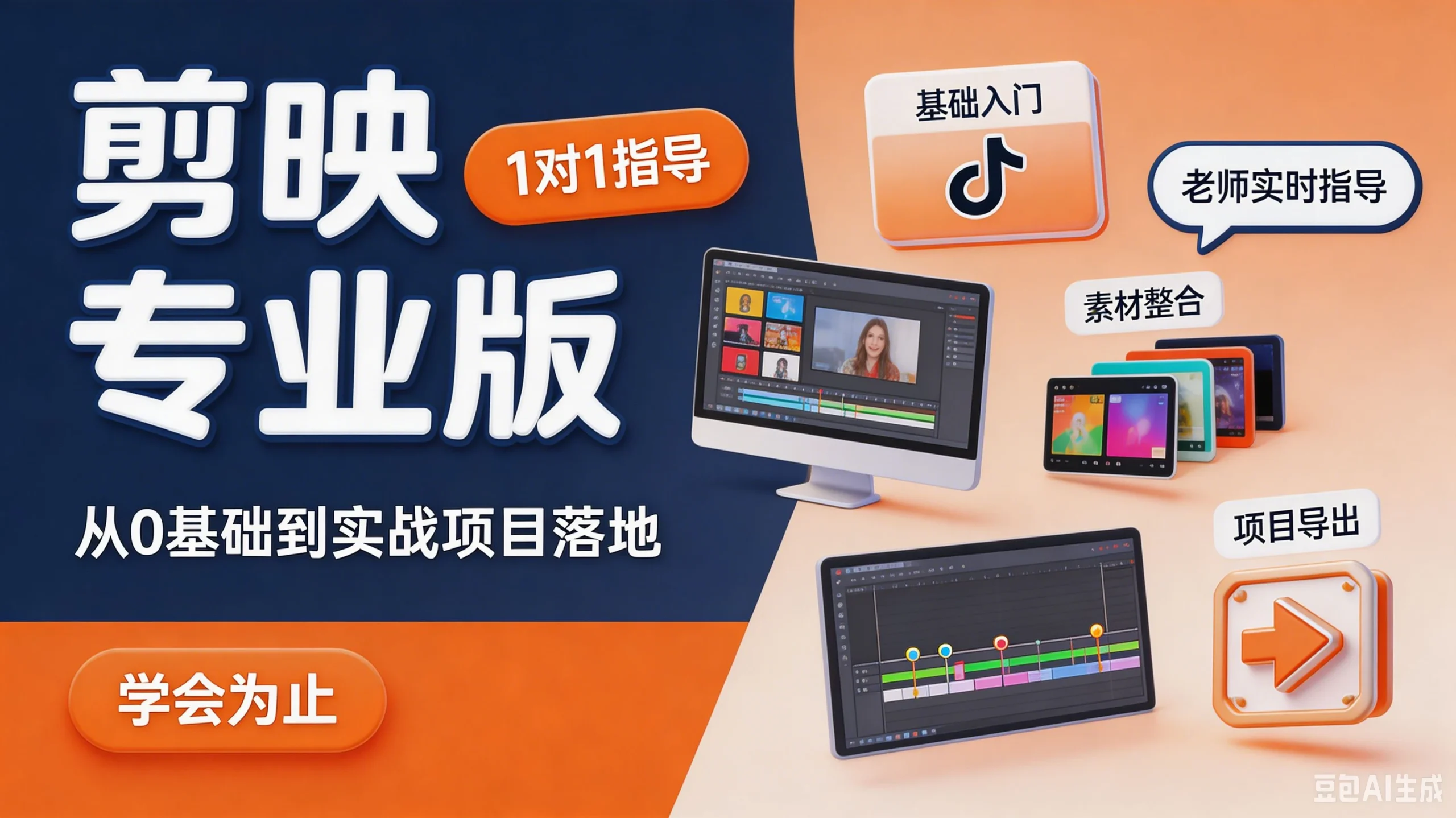 【精】剪映专业版,从0基础到实战项目落地,1对1指导 学会为止-创客之家