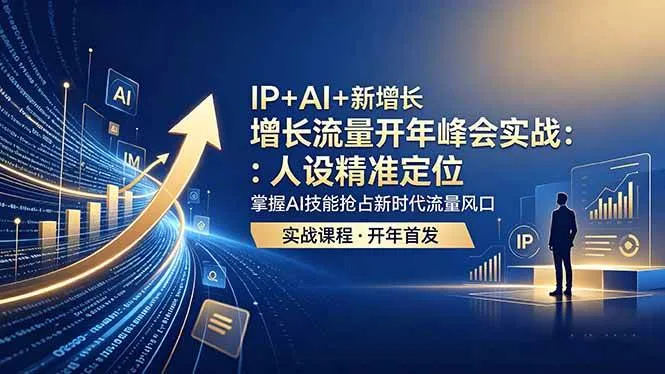 【精】IP+AI+新增长 流量开年 峰会实战:人设精准定位 掌握AI技能抢占新时代流量风口-创客之家