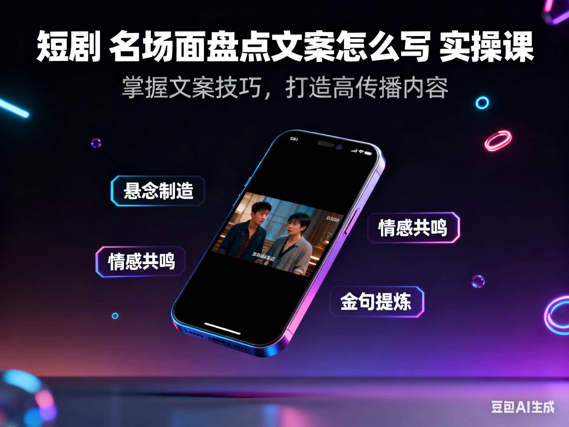 短剧 名场面盘点文案怎么写 实操课-创客之家