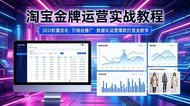【精】2026 淘宝金牌运营实战教程,SEO权重优化万相台推广,数据化运营爆款打造全教学-创客之家