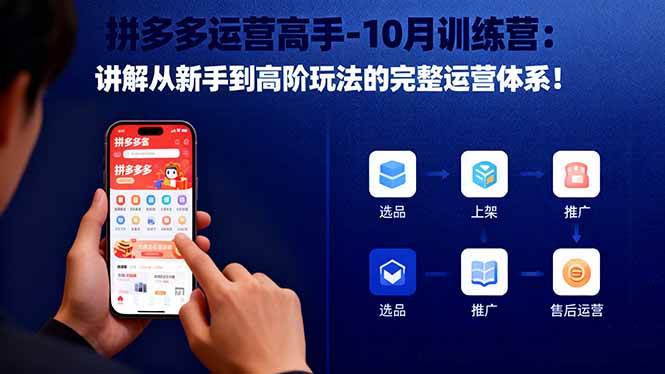 （16448期）拼多多运营高手-10月训练营：讲解从新手到高阶玩法的完整运营体系！-创客之家