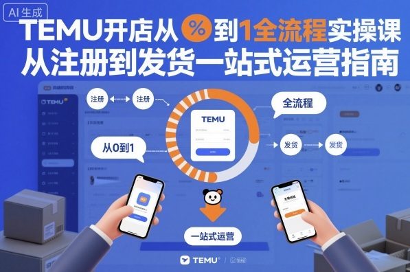 TEMU开店从0到1全流程实操课,从注册到发货一站式运营指南-创客之家