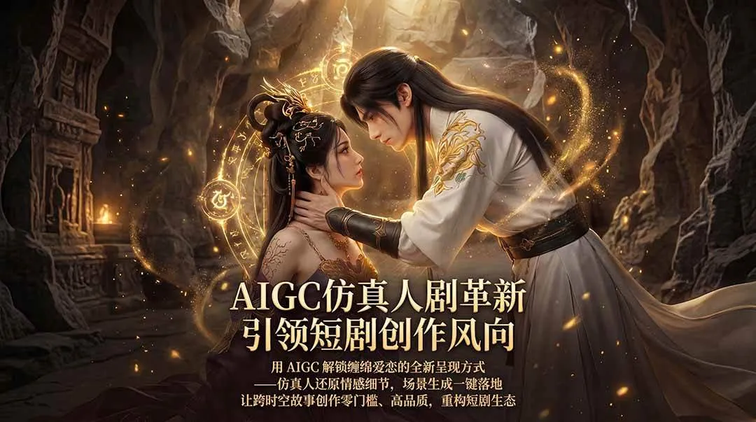 【精】AIGC 仿真人短剧创作革新，解锁仙侠爱恋全新呈现，一键出高质场景，零门槛打造爆款剧集-创客之家