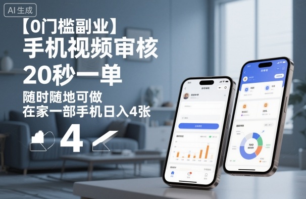 【0门槛副业】手机视频审核,20秒一单,随时随地可做,在家一部手机日入4张【揭秘】-创客之家