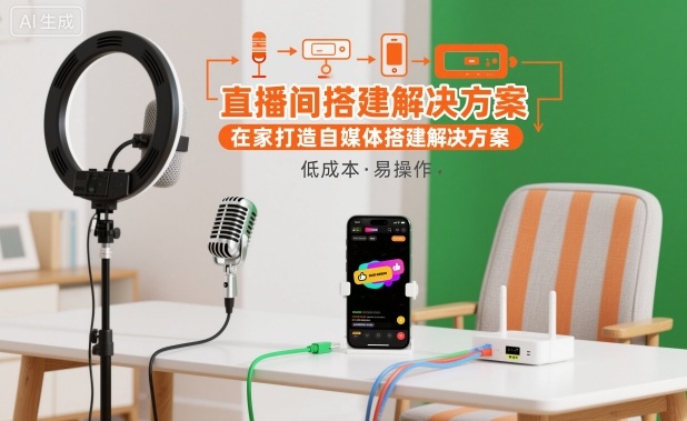 直播间搭建解决方案,在家打造自媒体搭建解决方案-创客之家