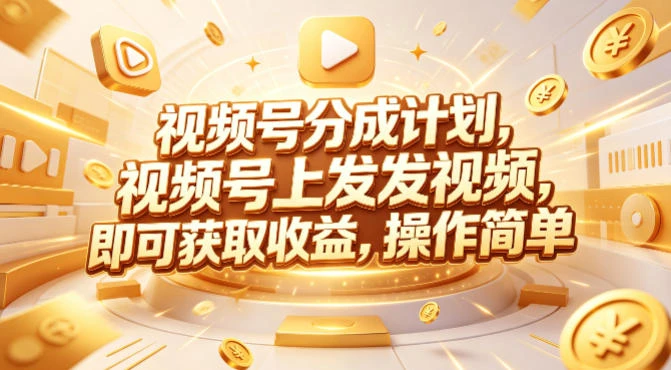 【精】视频号分成计划，599元众筹的Red团队课程，视频号上发发视频，即可获取收益，操作简单-创客之家