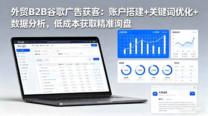 (16389期)外贸B2B谷歌广告获客:账户搭建+关键词优化+数据分析,低成本获取精准询盘-创客之家