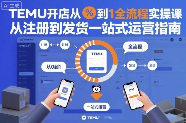 【精】TEMU开店从0到1全流程实操课,从注册到发货一站式运营指南-创客之家