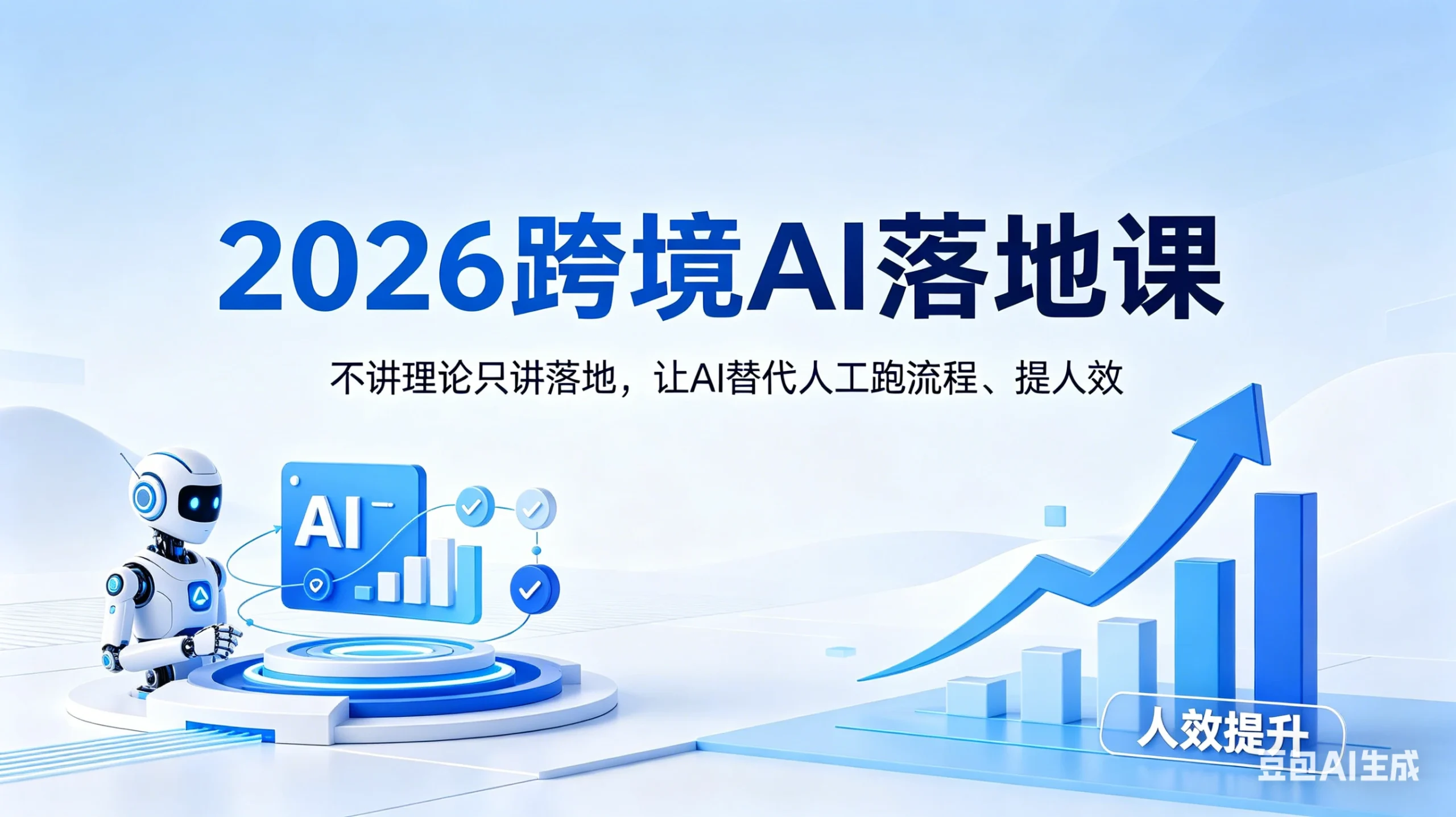 【精】2026跨境AI落地课,不讲理论只讲落地,让AI替代人工跑流程、提人效-创客之家