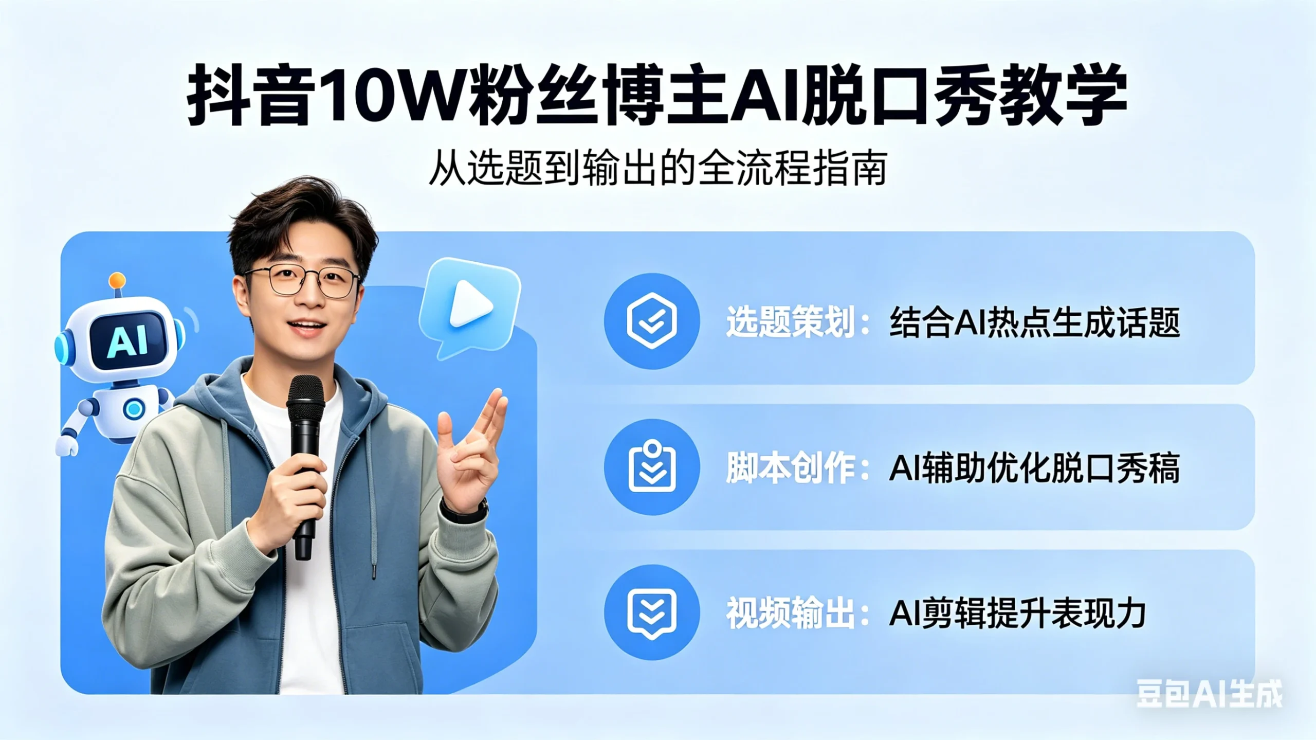 抖音10W粉丝博主AI脱口秀教学 最近刷屏的很火爆的玩法 低门槛 可复制-创客之家