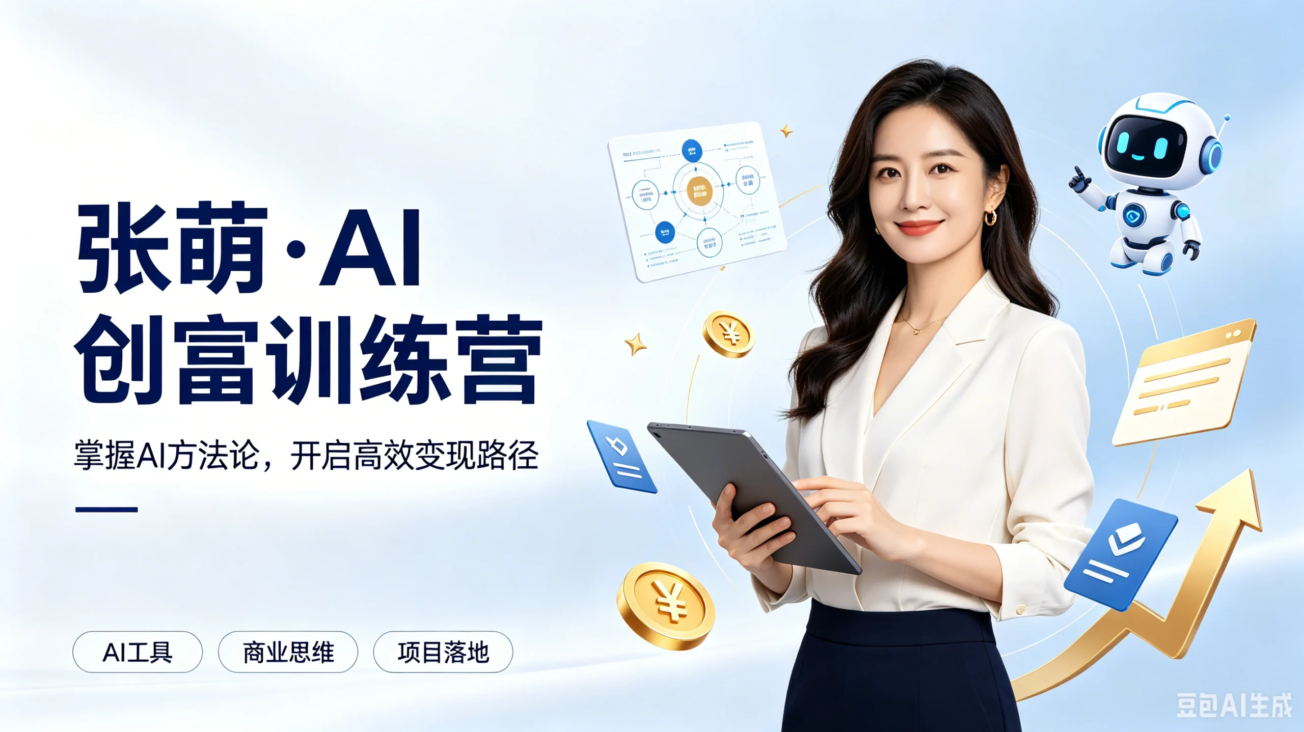 【精】张萌·AI创富训练营,掌握AI方法论,开启高效变现路径-创客之家