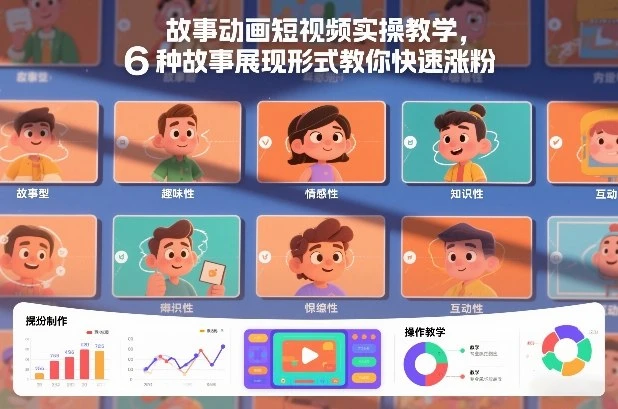 【精】故事动画短视频实操教学,6种故事展现形式教你快速涨粉-创客之家