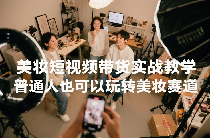 【精】美妆短视频带货实战教学,普通人也可以玩转美妆赛道-创客之家
