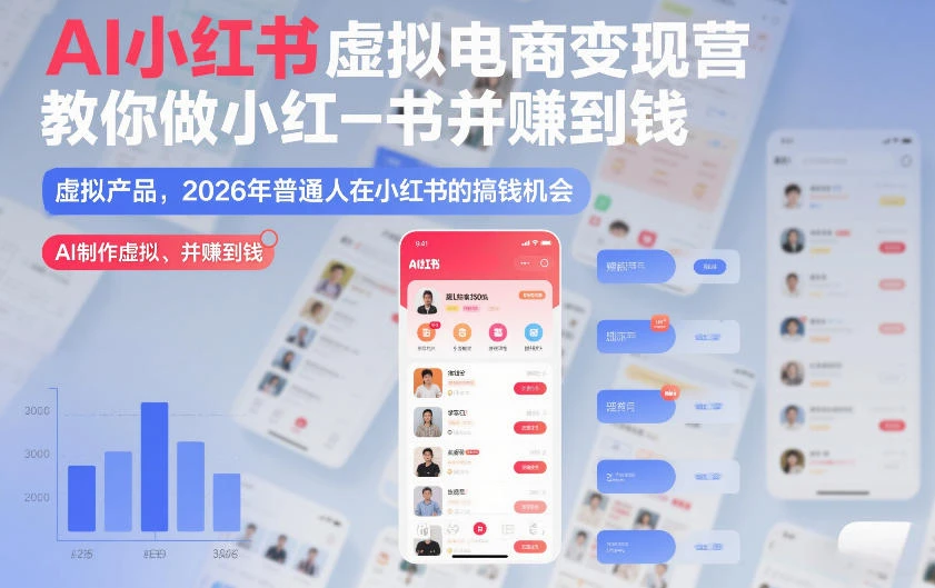 【精】野生运营社区·松月小红书虚拟电商14天变现训练营-创客之家