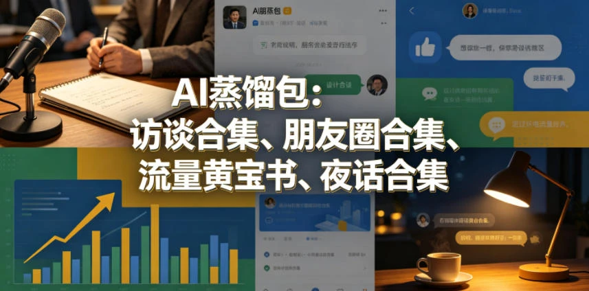 【精】AI蒸馏包:访谈合集、朋友圈合集、流量黄宝书、夜话合集【文档】-创客之家