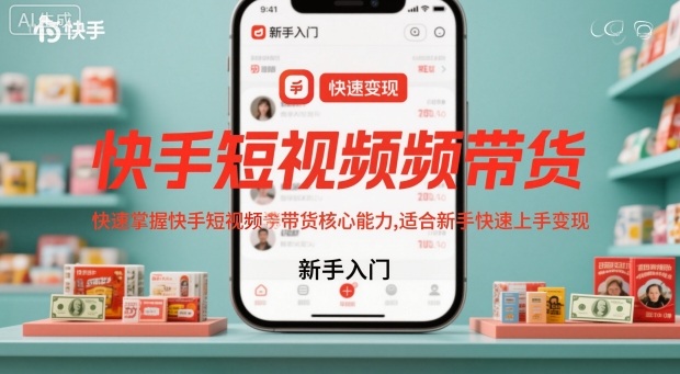快手短视频带货,快速掌握快手短视频带货核心能力,适合新手快速上手变现-创客之家