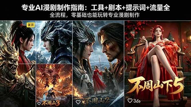 【精】专业AI漫剧制作指南：工具+剧本+提示词+流量全流程，零基础也能玩转专业漫剧制作-创客之家