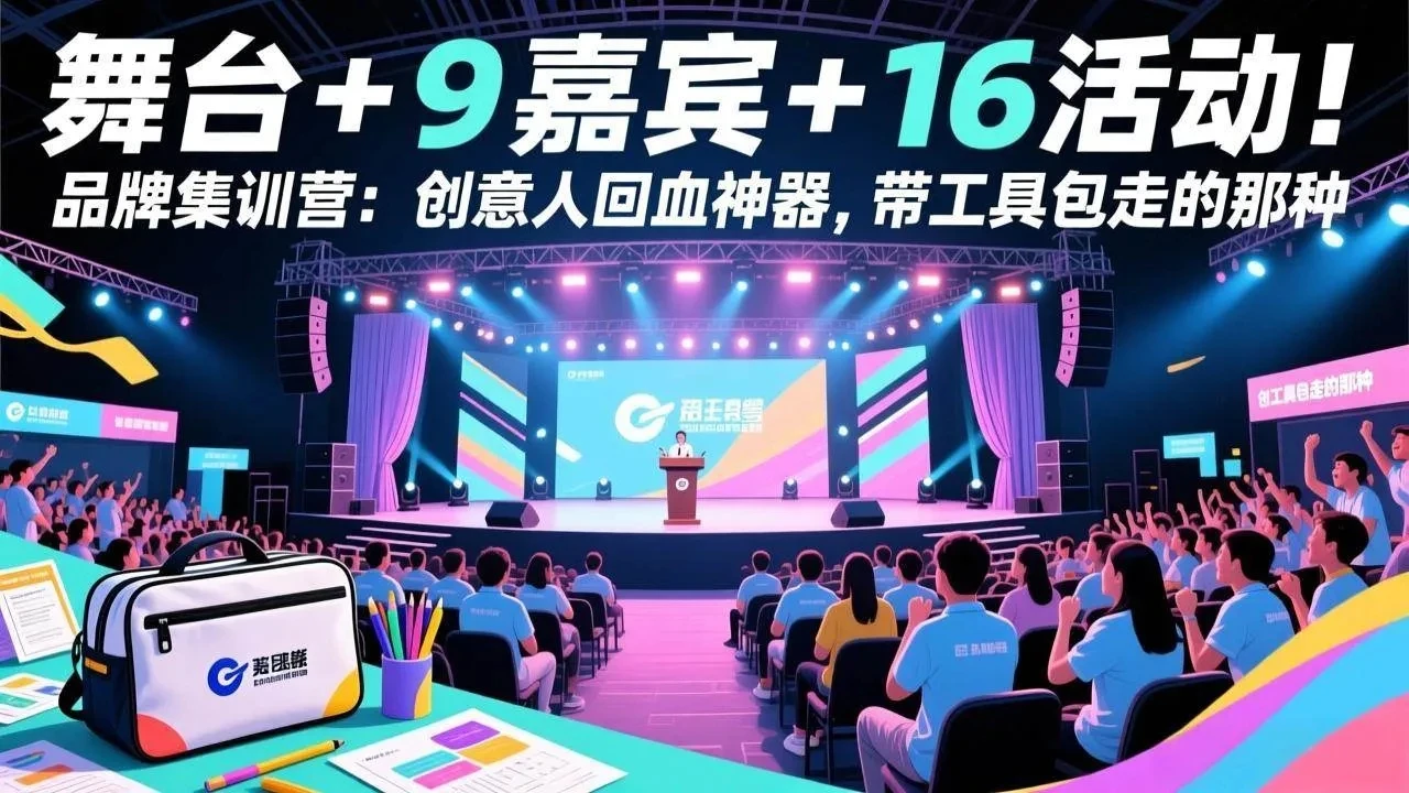 【精】舞台 + 9 嘉宾 + 16 活动！品牌集训营：创意人回血神器，带工具包走的那种-创客之家