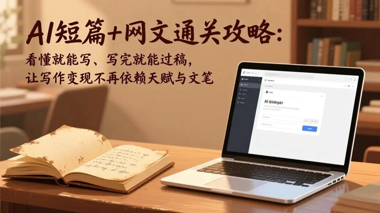 【精】AI短篇+网文通关攻略：看懂就能写、写完就能过稿，让写作变现不再依赖天赋与文笔-创客之家