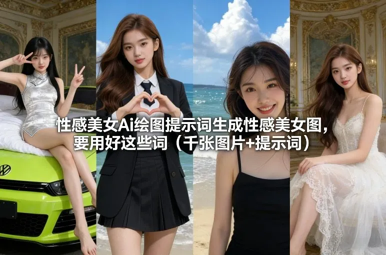 【精】性感美女Ai绘图提示词生成性感美女图，要用好这些词（千张图片+提示词）-创客之家