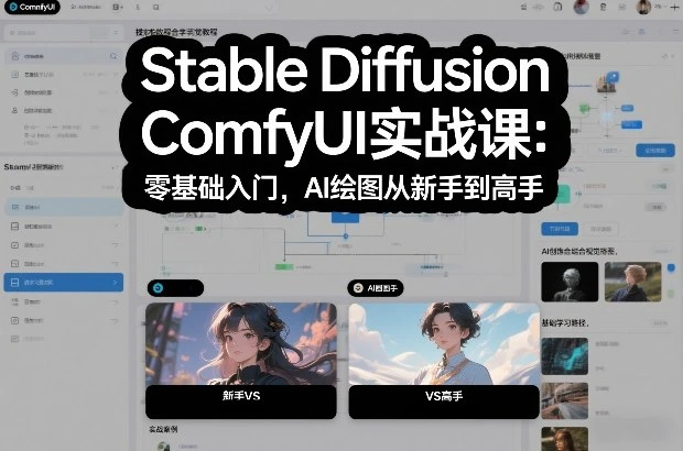 【精】Stable Diffusion ComfyUI实战课:零基础入门,AI绘图从新手到高手-创客之家