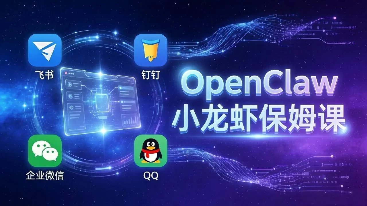 OpenClaw小龙虾保姆课： Windows/macOS/Linux/Docker全系统安装，飞书+钉钉+企业微信+QQ 全接入-创客之家