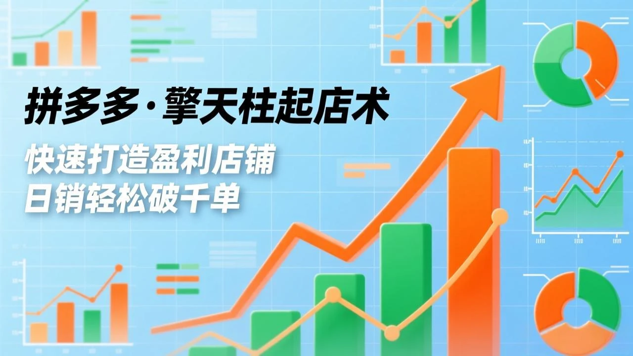 【精】拼多多·擎天柱起店术，爆流布局、利润起飞、不断流，快速打造盈利店铺，日销破千单（更新）-创客之家