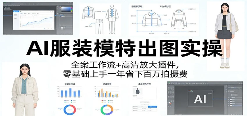 AI服装模特出图实操：全案工作流+ 高清放大插件，零基础上手一年省下百万拍摄费-创客之家