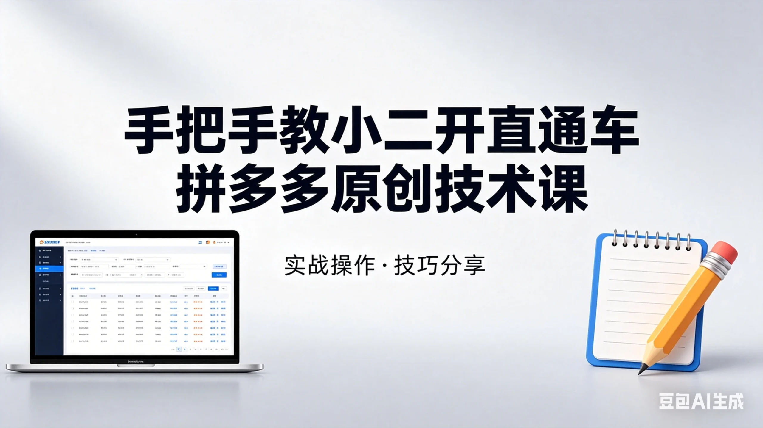 手把手教小二开直通车，拼多多原创技术课-创客之家