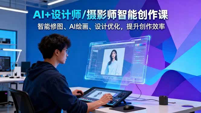 (16398期)AI+设计师/摄影师智能创作课:智能修图、AI绘画、设计优化,提升创作效率-创客之家
