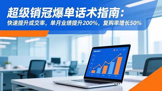 (16511期)超级销冠爆单话术指南:快速提升成交率,单月业绩提升200%,复购率增长50%-创客之家