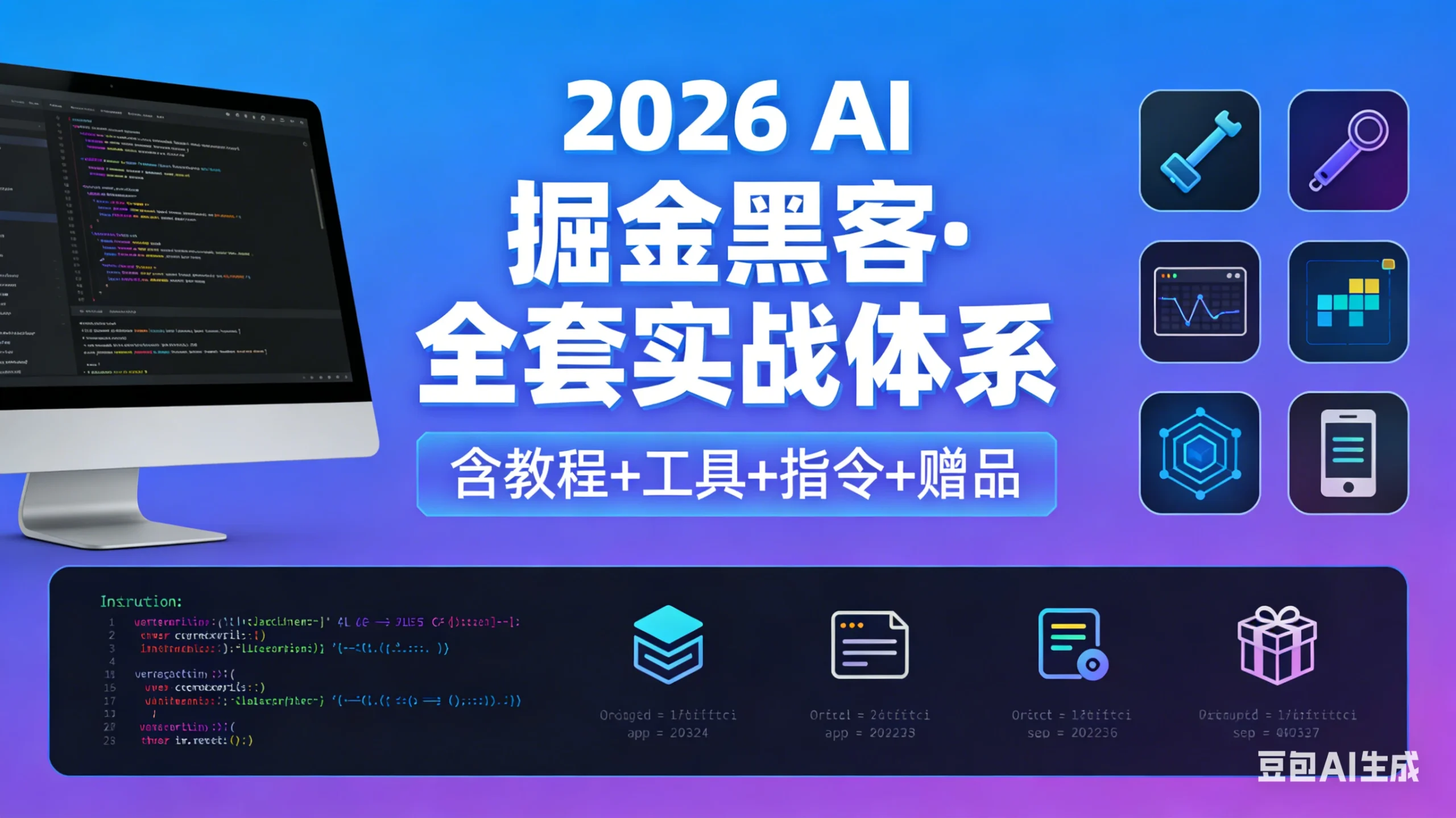 【精】2026 AI 掘金黑客·全套实战体系（含教程+工具+指令+赠品）-创客之家