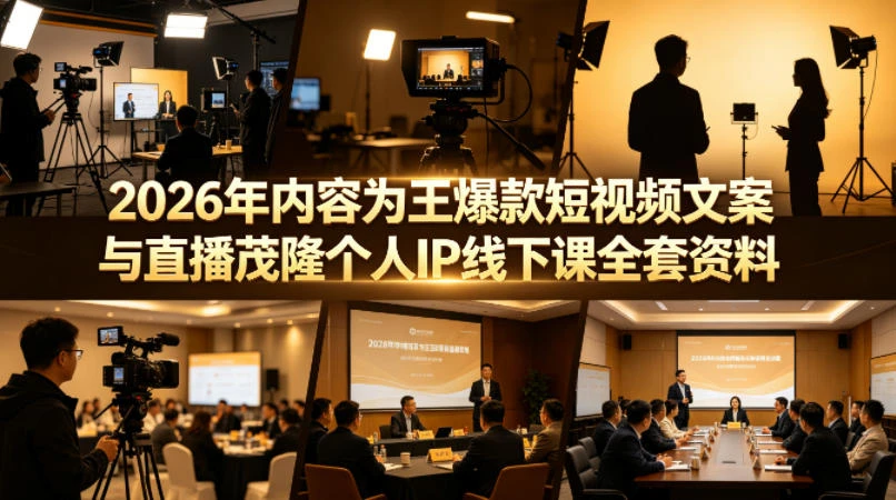 2026茂隆个人IP线下课全套资料 短视频文案直播运营实操指南-创客之家