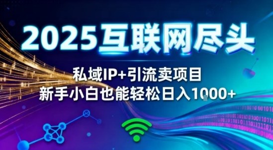 2025网创尽头王炸项目!私域IP+精准引流,新手小白在家躺賺日入1k,零经验也能上手【揭秘】-创客之家